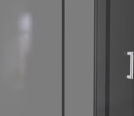 Душова кабіна Besco Modern 90х90 см профіль хром/скло графітове MK-90-165-G