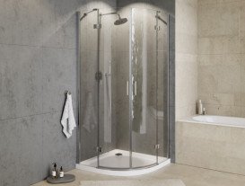 Душова кабіна Besco Viva 90х90 см профіль хром/скло прозоре VP-90-195-C