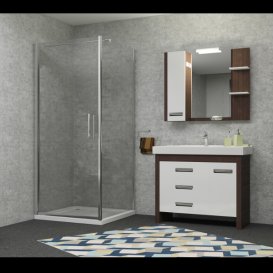 Душевая кабина Eger Rudas 90х90 профиль алюминий хром прозрачное стекло 599-001/1L/R