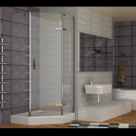 Душевая кабина Eger Stefani 100х100 профиль хром стекло прозрачное 599-535(100)/1+599-535/3