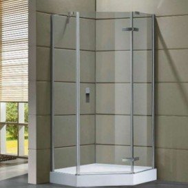 Душова кабіна Eger Stefani 100x100 см профіль хром скло прозоре 599-535 (100) / 1