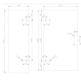 Душова кабіна Eger Stefani 100x100 см профіль хром скло прозоре 599-535 (100) / 1