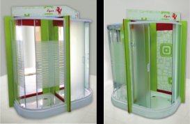 Душевая кабина Eger Tisza (Amur) 90х90 без поддона профиль алюминий белый стекло прозрачное с декором Frizek 599-021А/1