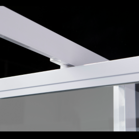 Душевая кабина Eger Frida 90х90 квадратная профиль алюминий белый стекло прозрачное с декором Frizek 599-151-15