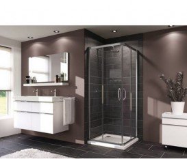 Душевая кабина Huppe X1 100х100 см сатиновый профиль/прозрачное стекло 140104.069.322