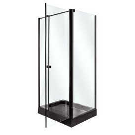 Душова кабіна Insana Riccarda 100x80 см профіль чорний/скло прозоре А0051348