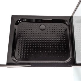 Душова кабіна Insana Riccarda 100x80 см профіль чорний/скло прозоре А0051348