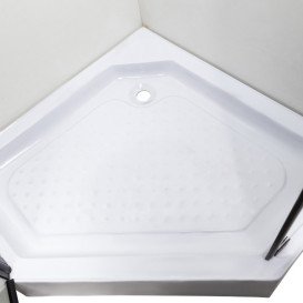 Душова кабіна Insana Ethna Black P91 90x90 см профіль чорний/прозоре скло А0048356