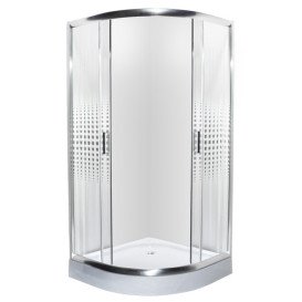 Душова кабіна Insana Geja Point 90x90 см профіль браш/скло з малюнком А0048485