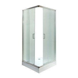 Душова кабіна Insana LAMIJA біла 90x90 профіль браш/рифлене скло А0048477