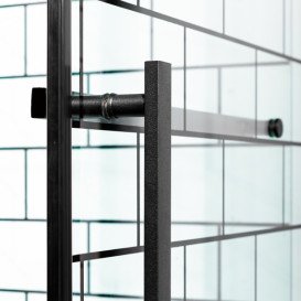 Душова кабіна Insana Venza 121 LN 120х80 см профіль чорний/прозоре з малюнком скло А0048483