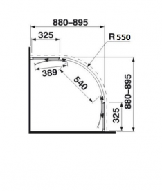 Душова кабіна Jika Cubito Pure 90х90 см профіль хром скло Arctic H2532420026661