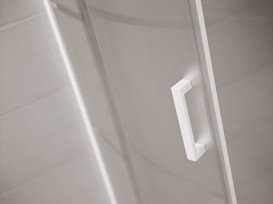 Душевая кабина Jika Lyra Plus 90х90 см белый профиль полосатое стекло H2533820006651