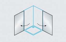 Душова кабіна Kolpa San Andromeda Q SBR 80х80 см профіль срібло/прозоре скло Clean Coat 516450