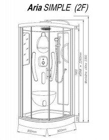 Душова кабіна Kolpa San Aria SIMPLE 90х90 см профіль хром/прозоре скло 500030