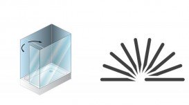 Душевая кабина Kolpa San Flex TS 140+TS 55/K-L FROST 140X55 см левая профиль хром/прозрачное стекло/Фрост 514770