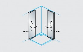 Душевая кабина Kolpa San Polaris fold Q SBR 100х100 см профиль серебро/прозрачное стекло Clean Coat 516110