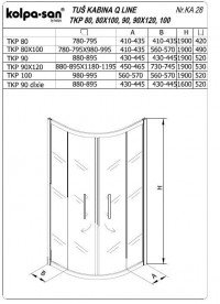 Душова кабіна Kolpa-san Q- Line TKP 90x90 прозорий 533313