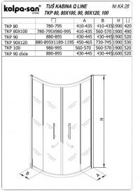 Душова кабіна Kolpa-san Q- Line TKP 90x90 прозорий 533313