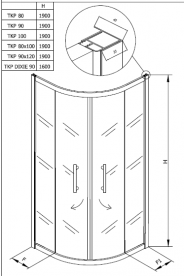 Душевая кабина Kolpa San SQ Line TKP 90X120/K профиль серебряный/прозрачное стекло 511540