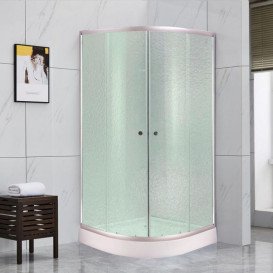Душова кабіна Kroner KRP HarzCFF9090 90х90 см профіль сатин рифлене скло CV029560