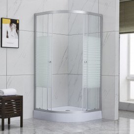 Душова кабіна Kroner KRP HarzCFG9090 90х90 см профіль сатин скло з малюнком CV029561