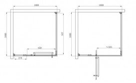 Душевая кабина квадратная Devit Comfort 1000x1000 мм профиль хром/стекло прозрачное FEN2223