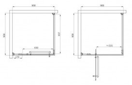 Душевая кабина квадратная Devit Comfort 900x900 мм профиль хром/стекло серое FEN2123G