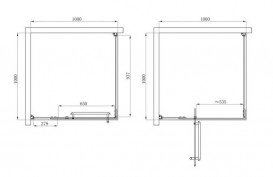 Душевая кабина квадратная Devit Comfort 1000x1000 мм профиль хром/стекло серое FEN2223G