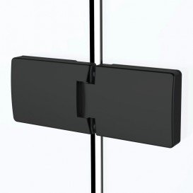 Душевая кабина квадратная Volle De la Noche 90х90 см профиль черный стекло прозрачное 10-40-194black