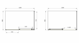 Душова кабіна Primera Frame розсувна 120х80 хром / шиншила SHRP55126