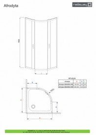 Душова кабіна Radaway Afrodyta 90х90 см профіль хром скло фабрик 30102-01-06NA
