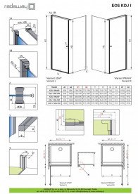 Душевая кабина Radaway Eos KDJ I распашная правая 90х100 см хром/прозрачное стекло 137533-01-01R