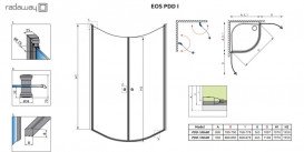 Душевая кабина Radaway Eos PDD I 90х90 см хром/прозрачное стекло 137603-01-01