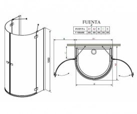 Душова кабіна Radaway Fuenta P 100х90 профіль хром / прозоре скло 381011-01N