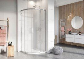 Душова кабіна Radaway Idea PDD 80Lx120R профіль хром прозоре скло 387139-01-01 + 387154-01-01