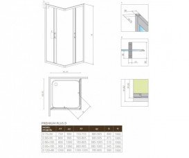 Душова кабіна Radaway Premium Plus D 90х100 см профіль хром прозоре скло 30436-01-01N