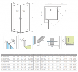 Душова кабіна Radaway Torrenta KDD распашна 90 L×80 R см хром/прозоре скло 132777-01-01L
