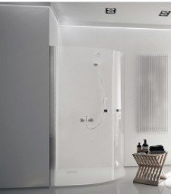 Душова кабіна Roca Capital Rondo 80х80 без нерухомих бічних стінок профіль алюміній хром прозоре скло AM4208012M