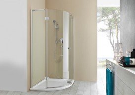 Душова кабіна Roca Metropolis Rondo 90х90 профіль алюміній хром прозоре скло AMP3609012M