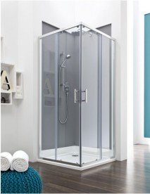 Душевая кабина Roca Town Square 90х90 профиль алюминий хром прозрачное стекло AMP160901M