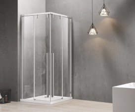 Душевая кабина Volle Aiva раздвижная 100х100 см хром/прозрачное стекло 10-22-680glass