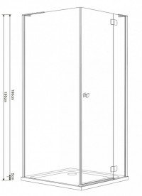 Душевая кабина Volle Benita квадратная 90х90 см распашная правая стекло прозрачный 10-22-905R