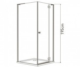 Душевая кабина Volle Benita распашная правая 90х90 см хром/прозрачное стекло 10-22-905Rglass