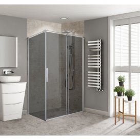 Душевая кабина Volle Leon раздвижная120х90 см хром/тонированное стекло 10-22-244glass
