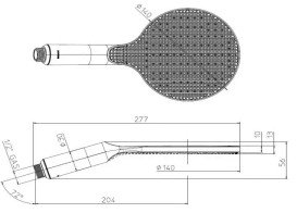 Душевая лейка Bossini Apice Ø 140 мм белый матовый B00900000045005