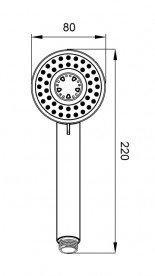 Душова лійка Devit Gia три типи струменя пластик хром 3334HS