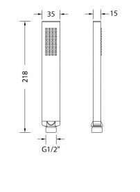 Душевая лейка Eurorama Wellness хром R50201C