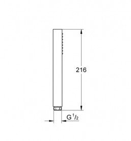 Душова лійка Grohe Euphoria Cube+ Stick 1-режимна метал темний матовий графіт 27888AL0
