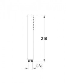 Душевая лейка Grohe Euphoria Cube+Stick 1-режимная хром 27888000
